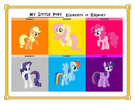 My Little Pony Elements Of Harmony By Themoonlightcookiefa On Deviantart