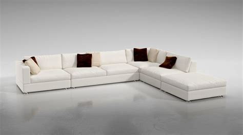 Provide ample seating with sectional sofas. White L Shaped Sofa 3D Model OBJ | CGTrader.com