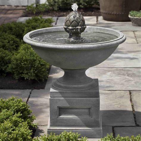 Darby Home Co Aitkin Concrete Fountain Wayfair Stone Garden Fountains