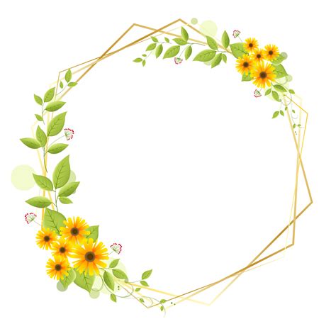 Flowers Border Circle Png Png Mart