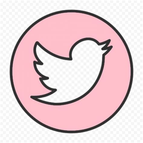 Aesthetic Pink Round Twitter Icon PNG Twitter Icon Png Twitter Icon