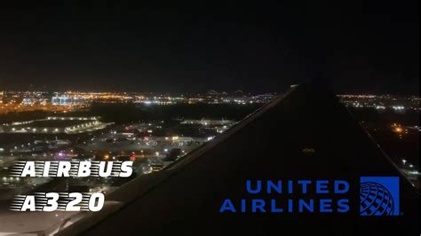United A320 Beautiful Night Time Landing Into Newark Ewr Youtube