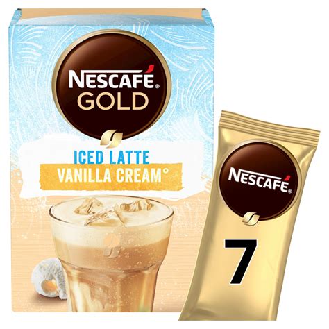 Nescafé Gold Iced Latte Vanilla Cream 7 X 15g 105g Instant And Ground