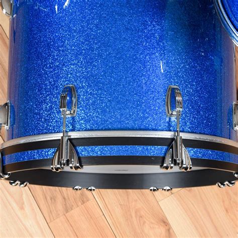 Ludwig Classic Maple 121418 3pc Drum Kit Blue Sparkle Chicago