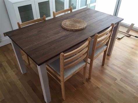 Ikea melltorp 4 seater dining table 125x75cm 179 trade me 4. Ikea Dinning Table - KEJSARKRONA oak/white with 4 x wooden ...