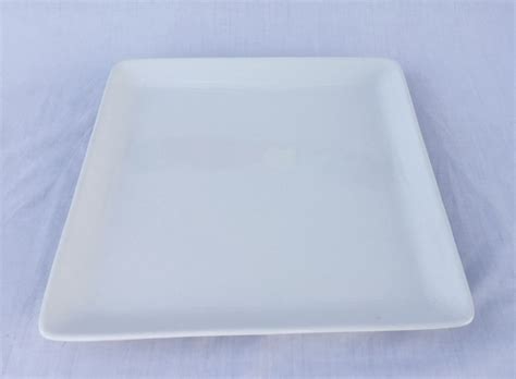 Large White Square Platter