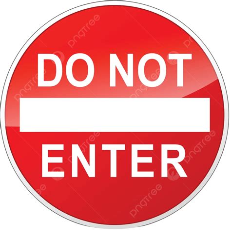 Do Not Enter Red Sign No Restriction Circle Vector No Restriction