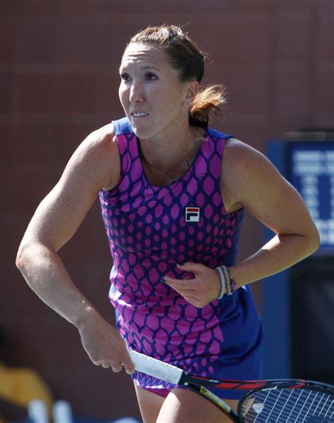 jelena jankovic 2008 finalist wears a high neck dress with a honeycomb print in purple and