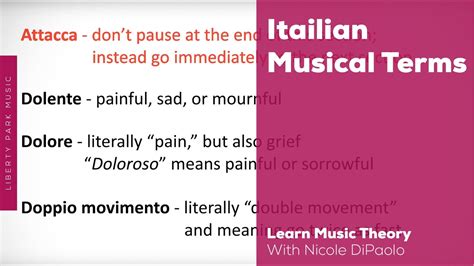 Learn vocabulary, terms and more with flashcards, games and other study tools. Learn More Italian Musical Terms | ABRSM Grade 5 Theory | Video Lesson - YouTube
