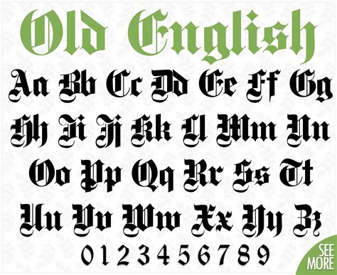 Old English Font Old English Font Svg Old English Alphabet Svg Old