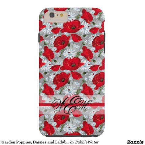 Garden Poppies Daisies And Ladybugs Iphone 6 Case Iphone Case Covers