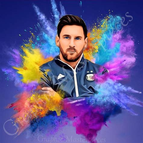 Messi Artwork Graphic Masterpieces Digital Art Sports And Hobbies