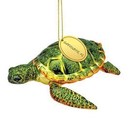 Blown Glass Ornament Turtle