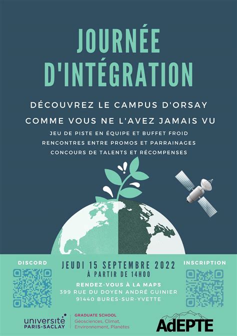 Journée Dintégration Master Stepe Université Paris Saclay
