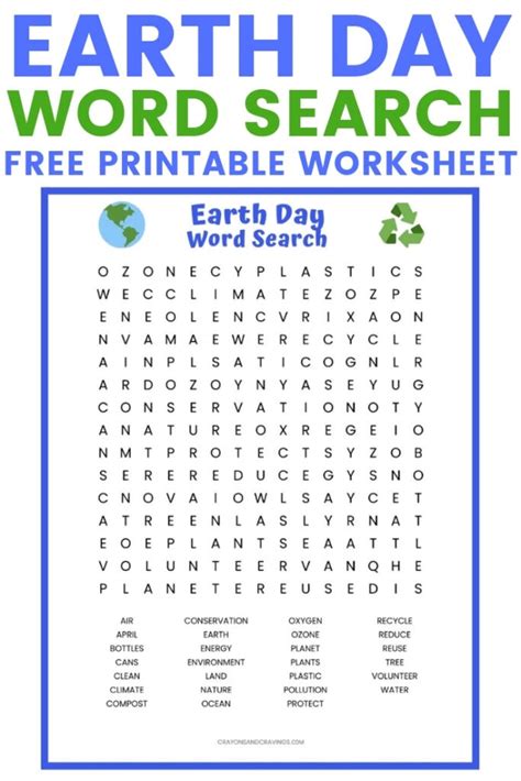 Earth Day Word Search Printable Find A Free Printable