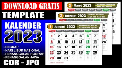 Kalender 2023 Lengkap Dengan Tanggal Merah Masehi Hijriyah Jawa Aria