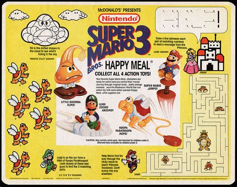 Super Mario Bros 3 Mcdonalds 1990 Kids Meal Wiki Fandom
