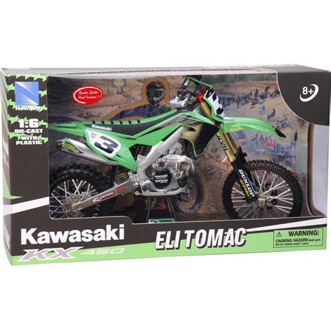 New Ray Toys Kawasaki Race Team Bike 2019 Eli Tomac 16 Scale Die Cast