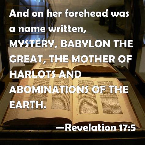 Revelation 175 And On Her Forehead Was A Name Written Mystery