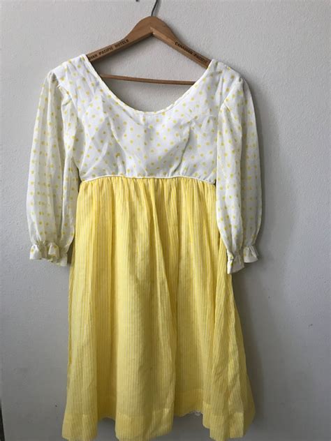 Vintage Dress 1950s Lemon Gem