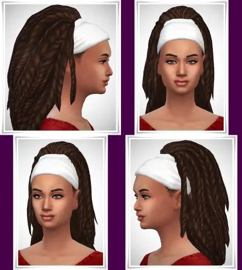 Birksches Sims Blog Bandana Dreads Hair Sims 4 Hairs