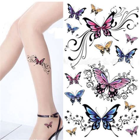 Newly Design Fashion Beautiful Butterfly Tattoo Stickers Temporary