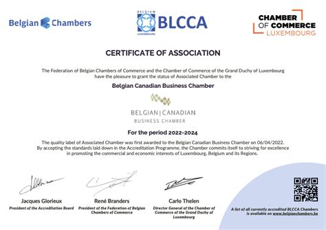 The Bcbc Receives Accreditation From The Federation Of Belgian Chambers