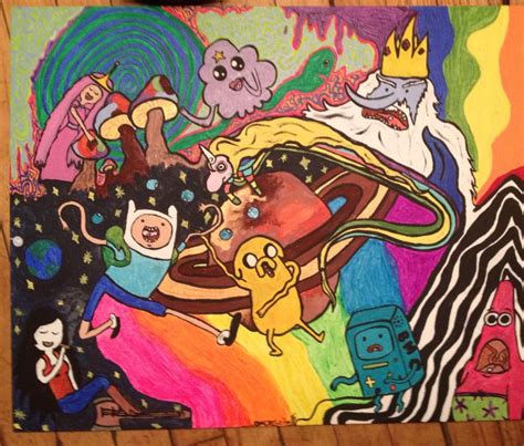 I Told My Friend To Paint Me Trippy Adventure Time This Was The