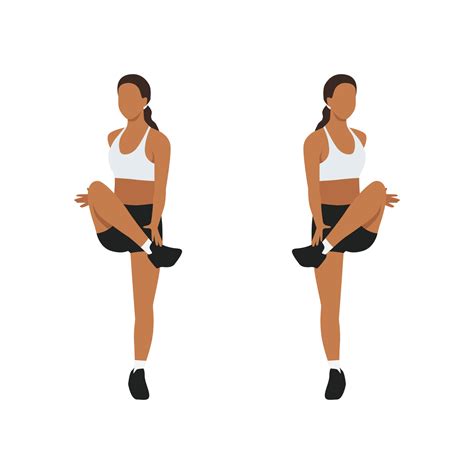 Woman Doing Fingertip To Toe Jacks Exercise Flat Vector Illustration Isolated On White