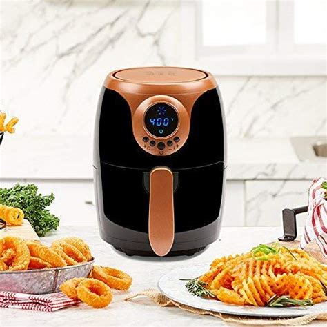 The perfect size for one to two people, this model makes the perfect amount of your fried favorites from french fries to crispy chicken or cauliflower. Copper Chef 2 QT Air Fryer - Turbo Cyclonic Airfryer With ...