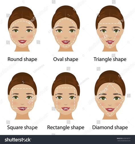 1744 Face Shape Chart Images Stock Photos And Vectors Shutterstock