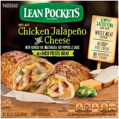 Lean Pockets Chicken Jalapeño And Cheese Frozen Sandwiches Walmart