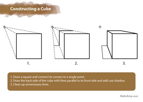 How To Draw A Cube Helloartsy