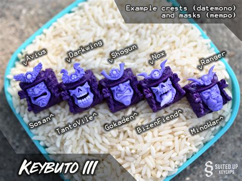 The regalia of the unholy crusade are the vestments worn by the skeleton king as he and his monstrous army marched into the lower depths of the underworld. Pikabuto Keybuto III - Suited Up Keycaps