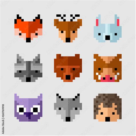 Wild Pixel Animals Forest Animals Pixel Art Wild Fauna Game Design