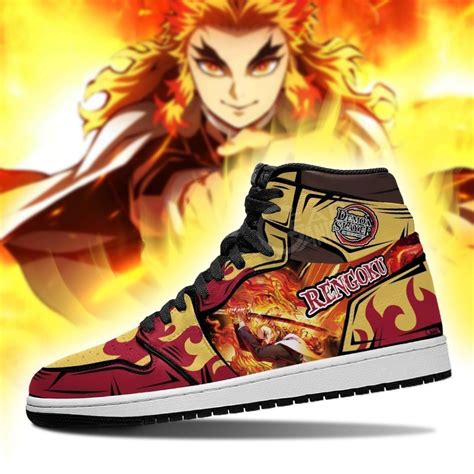 Rengoku Shoes Boots Demon Slayer Anime Sneakers Fan T Idea Demon