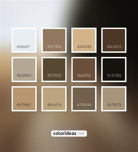 It uses warm colors, mostly beige and brown, to suggest comfort and cosiness. Mystic Beige Rosy Brown 574932 Color Palette #colors # ...