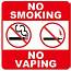 No Smoking Vaping Sign Label Sticker Set Of 15 Pack Mil Vinyl 