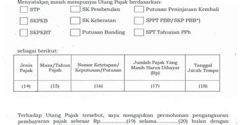 Utang dapat diperoleh dari individu atau dari lembaga seperti bank. Contoh Surat Permohonan Cicilan Hutang Pajak