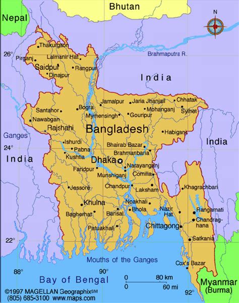The Geographical Map Of Bangladesh Download Scientific Diagram