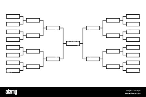 Templates Of Vector Tournament Brackets For 32 Teams Blank Bracket