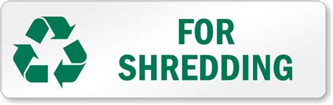 For Shredding Recycling Label Sku Lb 4049