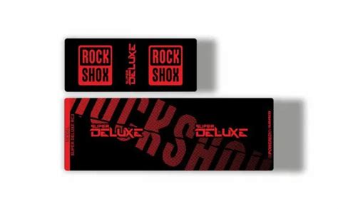 Rock Shox Super Deluxe Rc3 Rear Shock Mtb Decal Sticker Adhesive Red