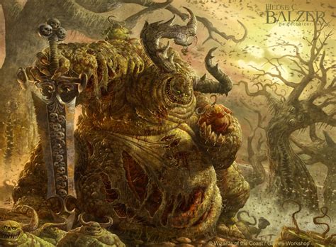 Great Unclean One Mtg Art From Warhammer 40000 Set By Helge C Balzer