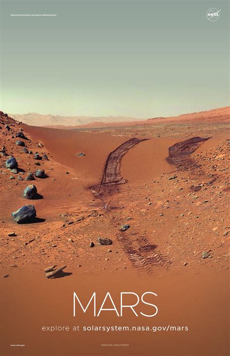 Nasa Mars Posters Solar System Series Red Planet Prints Pimlico