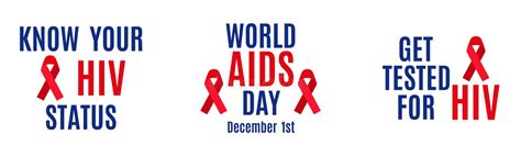 World Aids Day Poster Set Stock Illustrations 142 World Aids Day