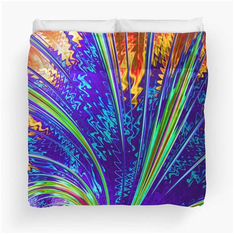 Copy Of Multicolored Fractal Fan Duvet Cover By Roseglasses Duvet