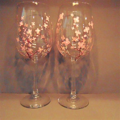 Cherry Blossoms Class On A Glass