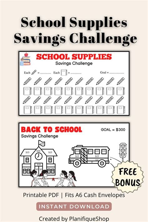 School Supplies Savings Challenge With Color And Save Back To School