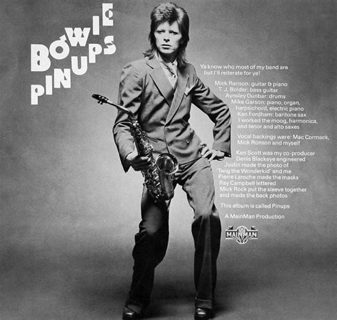 David Bowie Pin Ups English Prog Rock New Wave 12 Lp Vinyl Album Cover